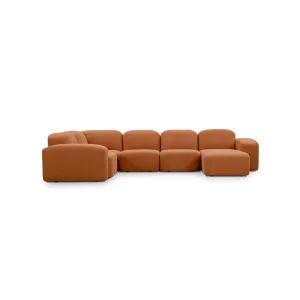 Muse 5 Piece RAF Chaise Modular Sofa - [ Cabarita Hazel ] by ELLISON STUDIOS., a Sofas for sale on Style Sourcebook
