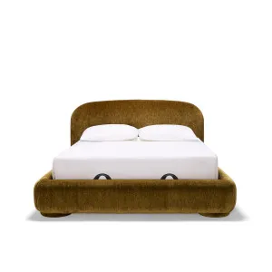 Lull King Storage Bed - [ Sandon Burnt Butter ] by ELLISON STUDIOS., a Beds & Bed Frames for sale on Style Sourcebook