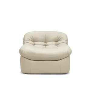 Glove Leather Occasional Chair - [ Simpson Cream ] by ELLISON STUDIOS., a Chairs for sale on Style Sourcebook