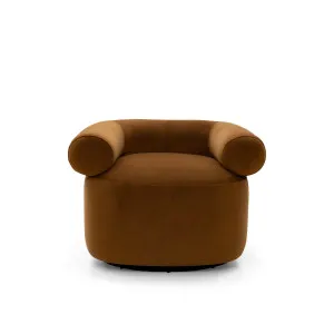 Huggy Swivel Armchair - [ Malibu Cognac ] by ELLISON STUDIOS., a Chairs for sale on Style Sourcebook