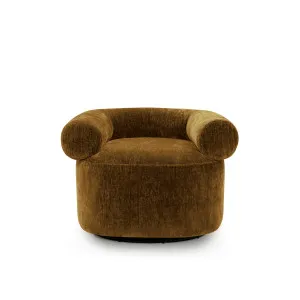 Huggy Swivel Armchair - [ Sandon Burnt Butter ] by ELLISON STUDIOS., a Chairs for sale on Style Sourcebook