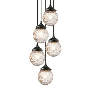 Henricksens Glass Multi Drop Chandelier by Fat Shack Vintage, a Chandeliers for sale on Style Sourcebook
