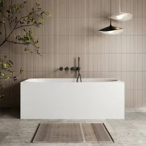 Cassa Design New Multi Square Corner Back To Wall Freestanding Bath Matte White by Cassa Designs, a Bathtubs for sale on Style Sourcebook