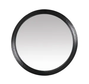 Rossie Round Black Wall Mirror 100cm by Cafe Lighting &amp; Living, a Mirrors for sale on Style Sourcebook