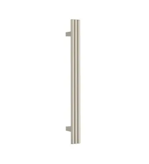 Triple Tube Vertical Single Heated Towel Rail Brushed Nickel 90cm x 7.5cm by Ablaze, a Towel Rails for sale on Style Sourcebook