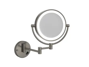 Wall Mounted Magnification Brushed Nickel Mirror with Light by Ablaze, a Shaving Cabinets for sale on Style Sourcebook