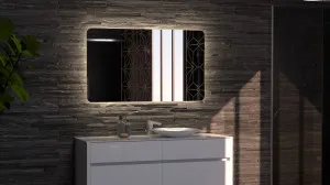 Rectangle LED Mirror Wave Motion Sensor Asta Range 90cm x 70cm by Lumixe, a Vanity Mirrors for sale on Style Sourcebook