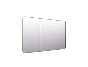Callie Rectangle Mirror Cabinet Brushed Brass120cm x 80cm by ", a Vanity Mirrors for sale on Style Sourcebook