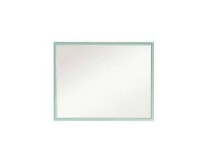 Turquoise Rectangular Aluminum Frame Wall Mirror 70cm x 90cm by ", a Vanity Mirrors for sale on Style Sourcebook