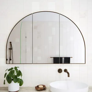 Blaine Arch Mirror Cabinet Antique Brass 80cm x 120cm by ", a Vanity Mirrors for sale on Style Sourcebook