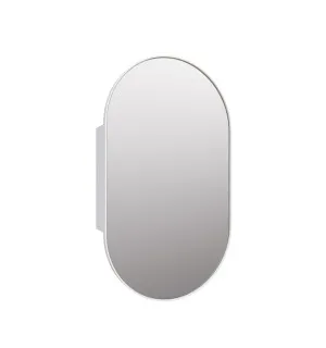 Anya Pill Shape Mirror Cabinet White 96cm x 56cm by ", a Vanity Mirrors for sale on Style Sourcebook