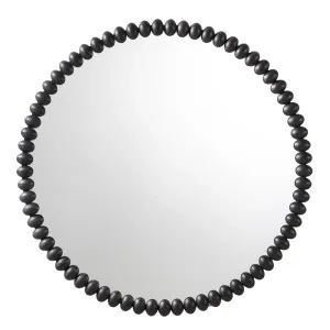 Esther Round Wall Mirror Black 105cm by Cafe Lighting &amp; Living, a Mirrors for sale on Style Sourcebook