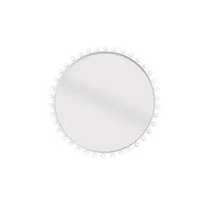 Brighton White Round Wall Mirror 120cm by Luxe Mirrors, a Mirrors for sale on Style Sourcebook