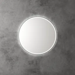 Touchless LED Round Mirror with Gun Metal Frame 70cm by Aulic, a Vanity Mirrors for sale on Style Sourcebook