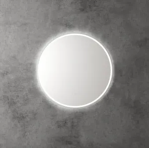Touchless LED Round Mirror with Brushed Nickel Frame 70cm by Aulic, a Vanity Mirrors for sale on Style Sourcebook