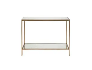 Mirrored Cocktail Console Table - Small Antique Gold 76cm x 90cm by Luxe Mirrors, a Console Table for sale on Style Sourcebook