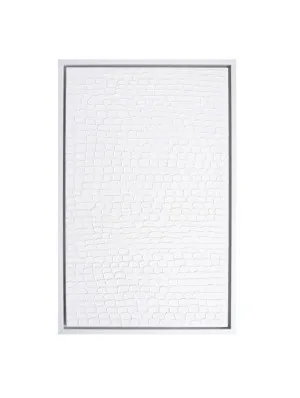White Curves Canvas Painting 85cm x 55cm by Luxe Mirrors, a Prints for sale on Style Sourcebook