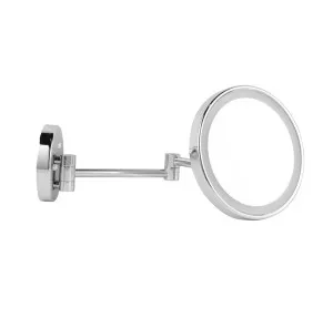 Illusion LED Mirror 5x Magnifier in Chrome Frame - 203mm Dia by Remer, a Vanity Mirrors for sale on Style Sourcebook