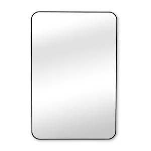 Luxe Vienna Wall Mirror Black Metal Frame Bathroom Mirror - 75cm x 50cm by ", a Vanity Mirrors for sale on Style Sourcebook