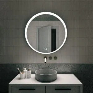 Luxe Glasgow Bronze Round LED Bathroom Mirror - 80cm by ", a Vanity Mirrors for sale on Style Sourcebook