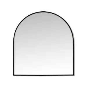 Black Arched Metal Frame Bathroom Mirror - 80cm x 76cm by Luxe Mirrors, a Vanity Mirrors for sale on Style Sourcebook