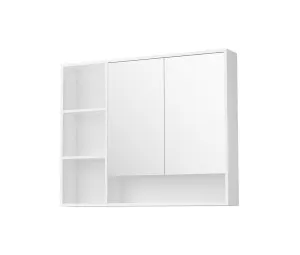 White Wall Cabinet Bathroom Mirror 100cm x 80cm by Luxe Mirrors, a Shaving Cabinets for sale on Style Sourcebook