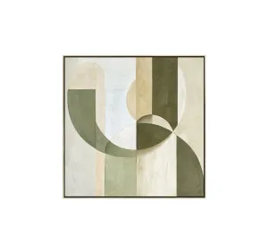 Harmony in Sage and Sand Wall Art Canvas 80cm x 80cm by Luxe Mirrors, a Prints for sale on Style Sourcebook