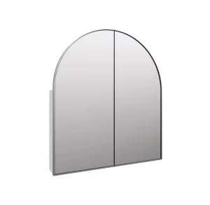 Amir Arch Mirror Cabinet Brushed Nickel 86cm x 76cm by Luxe Mirrors, a Vanity Mirrors for sale on Style Sourcebook