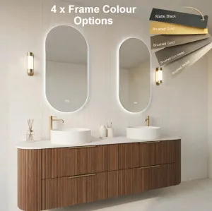 Brushed Nickel, 900mm x 450mm by Luxe Mirrors, a Vanity Mirrors for sale on Style Sourcebook