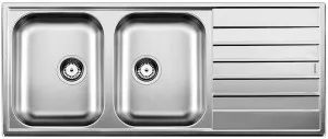 Blanco LIVIT 8S Double Bowl Inset Sink with Right Hand Drainer LIVIT8SL by Blanco, a Kitchen Sinks for sale on Style Sourcebook