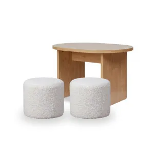 Mini Maeve Natural + Mini Moo Cream Two Seater Set - Mocka by Mocka., a Kids Play Furniture for sale on Style Sourcebook