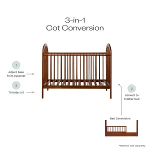 Archie Hazelnut 3-in-1 Cot Conversion Bundle - Mocka by Mocka., a Cots & Bassinets for sale on Style Sourcebook