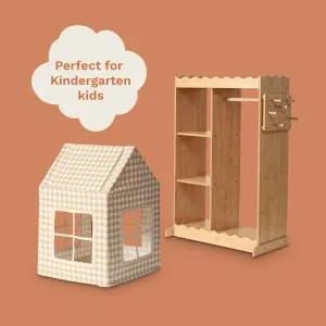The Play and Pack Up Bundle - Theo Wardrobe and Zoo Toy Storage - Natural - Mocka by Mocka., a Kids Play Furniture for sale on Style Sourcebook