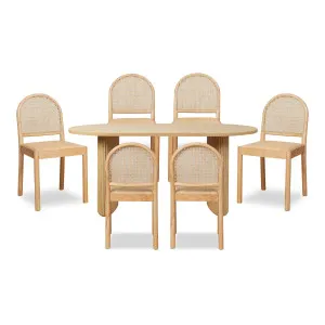 Amara Table and Mateo Seven Piece Set - Natural - Mocka by Mocka., a Dining Sets for sale on Style Sourcebook