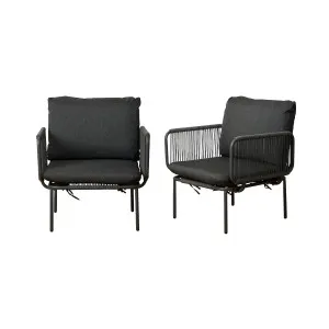 Sorrento Outdoor Armchair - Charcoal Set of Two Bundle - Mocka by Mocka., a Outdoor Chairs for sale on Style Sourcebook