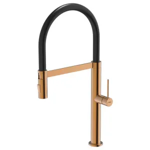Abey 304 Chef Pull Out Kitchen Mixer Tap with Dual Spray Copper KTA019-CO by Abey, a Kitchen Taps & Mixers for sale on Style Sourcebook