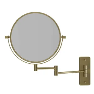 Thermogroup Ablaze 203 1&5x Magnification Bathroom Shaving Mirror - Brushed Brass R16SMBB by Thermogroup, a Mirrors for sale on Style Sourcebook