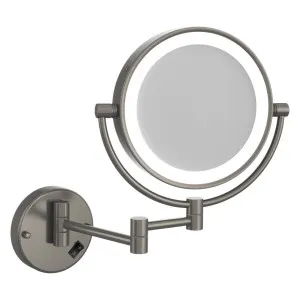 Thermogroup Ablaze 200 1&5x Magnification Concealed Bathroom Shaving Mirror - Brushed Nickel L155CSMCBN by Thermogroup, a Mirrors for sale on Style Sourcebook