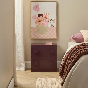 Kei Bedside Table - Plum - Mocka by Mocka., a Side Table for sale on Style Sourcebook