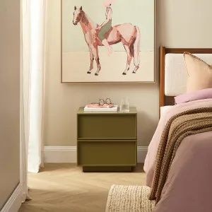 Osaka Bedside Table - Olive - Mocka by Mocka., a Side Table for sale on Style Sourcebook
