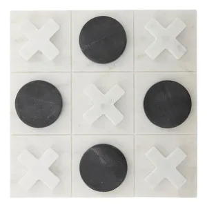 Tic Tac Toe Game 30x2cm in White / Black by OZ Design, a Vases & Jars for sale on Style Sourcebook