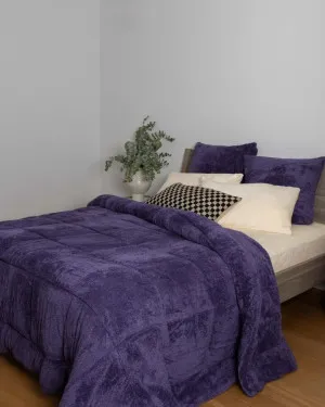 Mulberry Purple Snuggle Fleece Comforter Set by null, a Quilts & Bedspreads for sale on Style Sourcebook