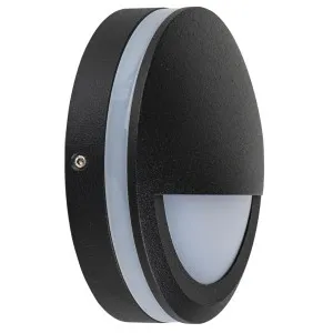 Havit Nava Aluminium 240V LED Wall/Step Light with Eyelid - Black by Havit, a Wall Lighting for sale on Style Sourcebook