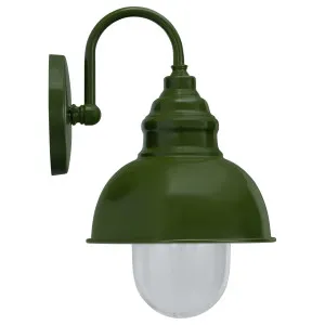 Parkway Small Classic Dome Outdoor Wall Light - Olive Green by Lighting Inspirations, a Wall Lighting for sale on Style Sourcebook