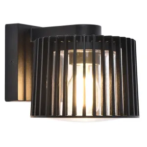 Havit Lumo Industrial Fin LED Outdoor Wall Light - Black by Havit, a Wall Lighting for sale on Style Sourcebook