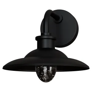Calibo Cuscus Outdoor LED Wall Light with Clear Seeded Glass - Black by Calibo, a Wall Lighting for sale on Style Sourcebook