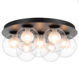 Telbix Mosari Modern 7 Light Ceiling Light - Black by Telbix, a Lighting for sale on Style Sourcebook