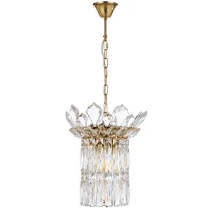Telbix Virell Modern Luxe 3 Light Crystal Pendant - Gold by Telbix, a Lighting for sale on Style Sourcebook