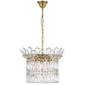 Telbix Virell Modern Luxe 6 Light Crystal Pendant - Gold by Telbix, a Lighting for sale on Style Sourcebook