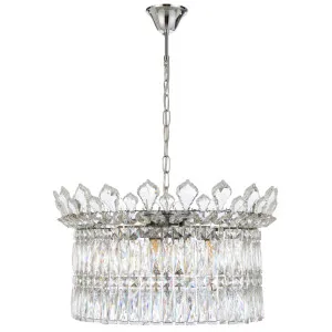 Telbix Virell Modern Luxe 9 Light Grand Crystal Pendant - Chrome by Telbix, a Lighting for sale on Style Sourcebook